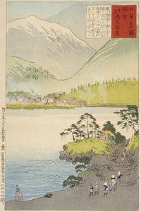 Sírový pramen Yumoto, Nikkō od Kobayashi Kiyochika