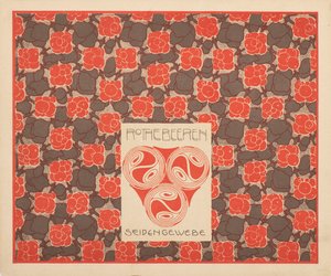 Hedvábná tkanina z červených bobulí, 1901. od Koloman Moser