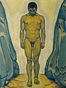 Stojící nahá mezi kameny od Koloman Moser
