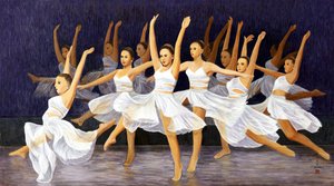 Flying Together, 2015 (východní kvaš na rýžovém papíře)