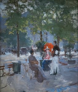 V pařížské kavárně od Konstantin Alekseevich Korovin