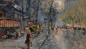 Ulice v Paříži, 1918 od Konstantin Alekseevich Korovin