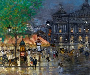 Opera Square, Paříž od Konstantin Alekseevich Korovin