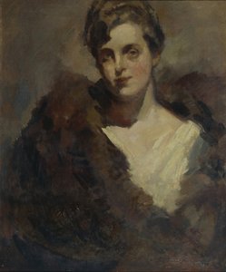 Portrét operní pěvkyně Vera Dorofeeva od Konstantin Alekseevich Korovin