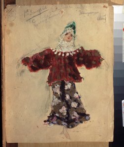 Návrh kostýmů pro balet Malý hrbatý kůň od Cesare Pugniho (1802-1870) (Návrh kostýmů pro balet Malý hrbatý kůň od C.Pugniho). Dílo Konstantina Alexejeviče Korovina (Constantin Korovin) (1861-1939), akvarel na papíře od Konstantin Alekseevich Korovin