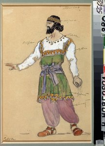 Návrhy kostýmů k opeře Sněhová bouře Georgui Sviridova (1915-1998) (Návrh kostýmů k opeře Sněhová bouře G. Sviridova). Dílo Konstantina Alexejeviče Korovina (Constantin Korovin) (1861-1939), akvarel a kvaš na kartonu od Konstantin Alekseevich Korovin