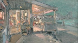 Čajovna na Krymu od Konstantin Alekseevich Korovin