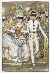 Ilustrace ke knize The Book of the Marquise od Konstantin Andreevic Somov