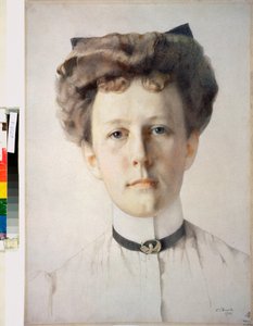 Portrét baronky Alexandry Nolde (Portrét baronky A Nolde) - kresba Konstantina (Constantina) Andrejeviče Somova (1869-1939), barevné tužky na papíře od Konstantin Andreevic Somov