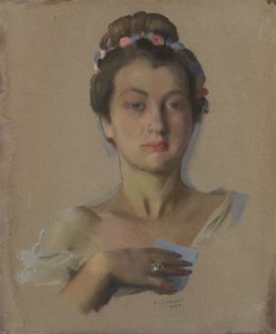 Portrét Alexandry Levchenko, 1934 od Konstantin Andreevic Somov