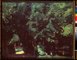 Park. Obraz Konstantina (Constantina) Andrejeviče Somova (1869-1939), olej na plátně od Konstantin Andreevic Somov