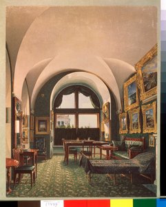 Malá pracovna císaře Mikuláše I. v Zimním paláci v Petrohradě - dílo Konstantin Andrejevič Ukhtomskij (Constantin Oukhtomsky) (1818 -1881), aqua od Konstantin Andreyevich Ukhtomsky