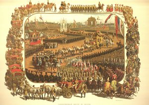 Slavnostní vstup Alexandra III do Moskvy z korunovačního alba, 1883