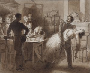 Ilustrace k básni Tambovská žena pokladníka od M. Lermontova, 1862 od Konstantin Dmitrievich Flavitski