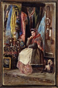 Butik de kuriozity (Curiosity Shop). Peinture de Konstantin Jegorovič Makovskij (Constantin Makovski) (1839-1915), huile sur toile. Art russe 19e siecle. M. Tuganov Art Museum of the North Osetian, Vladikavkaz (Vladicaucaze) (russie). od Konstantin Egorovich Makovsky
