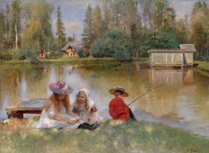 Děti u jezera - Makovskij, Konstantin Jegorovič od Konstantin Egorovich Makovsky