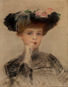 Mode Belle Epoque: ""La Parisienne"" - obraz Konstantina Jegoroviče Makovského (Constantin Makovski) (1839-1915) od Konstantin Egorovich Makovsky