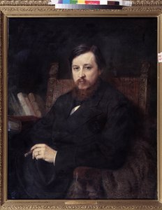 Portrét skladatele Michaila P. Azanchevského (Azanchevského) (1839-1881) (Portrét skladatele M.P.Azanchevského). Obraz Konstantina Jegoroviče Makovského (Constantin Makovsky) (1839-1915), olej na plátně od Konstantin Egorovich Makovsky