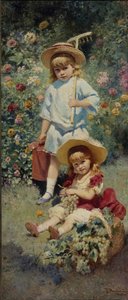 Portrét dětí umělců, 1882 od Konstantin Egorovich Makovsky