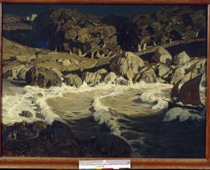 "Noc na moři" (Noc na moři) Malba Konstantina Bogajevského (1872-1943) Rozměr 109x144,5 cm 1903 Státní muzeum umění Radishchev, Saratov