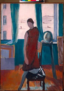 ""V dílně"" (V ateliéru) Obraz Konstantina Istomin (1887-1942) 1929 - Olej na plátně - Státní Treťjakovská galerie, Moskva od Konstantin Istomin