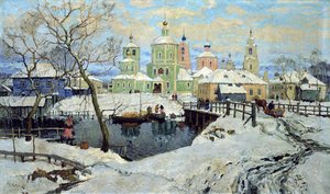 Malá vesnice Torzhok, 1917. od Konstantin Ivanovich Gorbatov