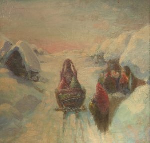 Zima. Jízda na saních od Konstantin Konstantinovich Pervukhin
