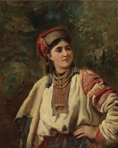 Konstantin Makovský - Žena v národním kroji od Konstantin Makovsky