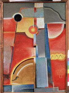 Stavební barvy. (Barevná konstrukce). Obraz Konstantina Konstantinoviče Meduněckého Meduněcký (Meduněcký, Meduněcký) (1899-1935), olej na plátně od Konstantin Medunetsky