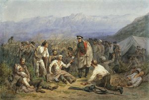 Po bitvě. Scéna z krymské války od Konstantin Nikolaevich Filippov