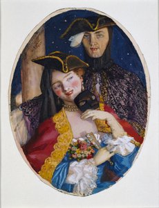 Pár oblečený na benátský karneval, 1930