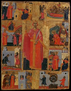 Svatá Kateřina a výjevy z jejího života od Konstantinos Tzanes