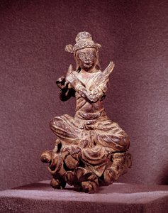 Art Coreen: reprezentace Apsary ve zlatém bronzu, jako Celeste. Období Silla (7.-10. století). Národní muzeum Koreje od Korean School