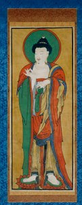 Tathágata Buddha, konec 19. století (závěsný svitek; inkoust a barva na papíře) od Korean School