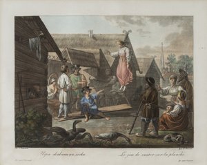 Hra o skákání na prkně, asi 1812
