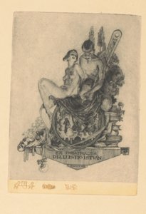 Existuje ex libris Istvána Luszta Bývalý divadelní dr. István Lustig (titul na objektu)