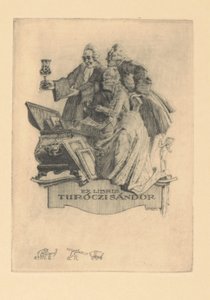 Ex libris je Sándor Turóczi Ex libris Sándor Turóczi (název na objektu)