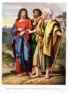 Kristus se zjevuje dvěma učedníkům na cestě do Emauz, c1860