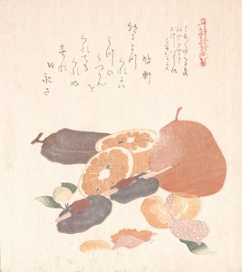 Pomeranče a sušené tomel, 19. století. od Kubo Shunman