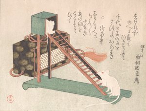 Hraní bílých myší, pravděpodobně 1816. od Kubo Shunman