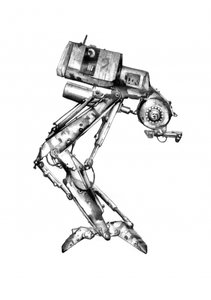 Nákres mechanického robota od Kulik