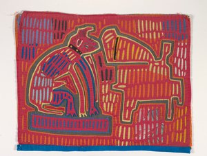 Shirt Panel (mola), cca 1950 (aplikovaná bavlna)