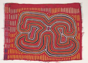 Shirt Panel (mola), cca 1950 (aplikovaná bavlna) od Kuna Indian Culture