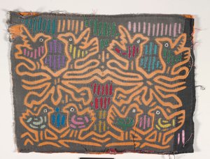 Shirt Panel (mola), cca 1950 (aplikovaná bavlna) od Kuna Indian Culture
