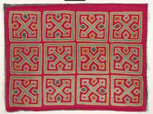Shirt Panel (mola), cca 1950 (aplikovaná bavlna) od Kuna Indian Culture