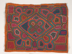Shirt Panel (mola), cca 1950 (aplikovaná bavlna) od Kuna Indian Culture