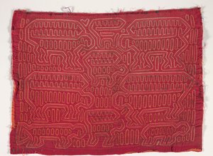 Shirt Panel (mola), cca 1950 (aplikovaná bavlna) od Kuna Indian Culture