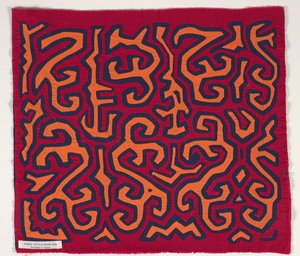 Panel košile (mola) (aplikovaná bavlna) od Kuna Indian Culture