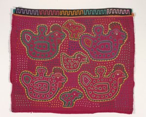 Panel košile (mola) (aplikovaná bavlna) od Kuna Indian Culture