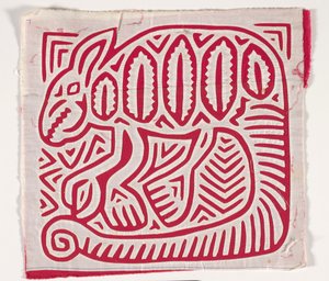 Panel košile (mola) (aplikovaná bavlna) od Kuna Indian Culture